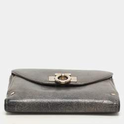 Salvatore Ferragamo Metallic Leather Classic Mediterraneo French Wallet