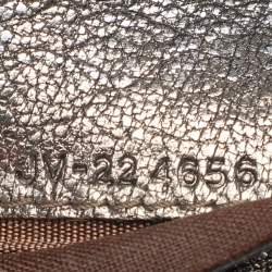 Salvatore Ferragamo Metallic Leather Classic Mediterraneo French Wallet