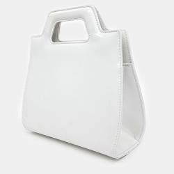 Salvatore Ferragamo White Leather Wanda Mini Tote 