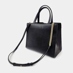 Salvatore Ferragamo Black Leather Bara tote and shoulder bag