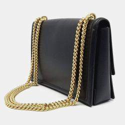 Salvatore Ferragamo Black Leather Barazini Crossbody Bag