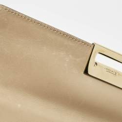 Salvatore Ferragamo Grey Signature Embossed Leather Gancini Top Handle Bag