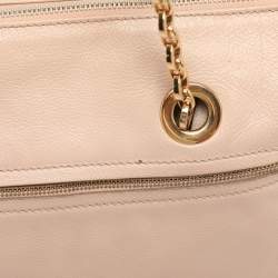 Salvatore Ferragamo Beige Leather Double Gancio Bag