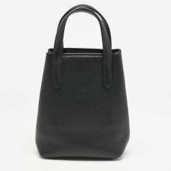 Salvatore Ferragamo Black Leather Mini Travel Tote