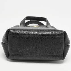 Salvatore Ferragamo Black Leather Mini Travel Tote