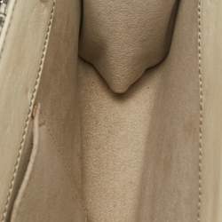 Salvatore Ferragamo Cream/Beige Lizard Gancini Chain Clutch