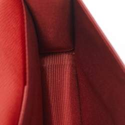 Salvatore Ferragamo Red Leather Mini Gancini Top Handle Bag