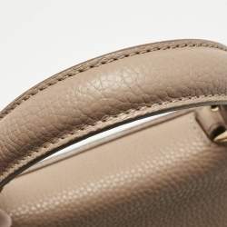 Salvatore Ferragamo Beige Leather Small Sofia Top Handle Bag