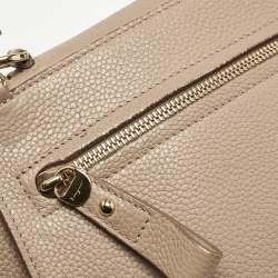 Salvatore Ferragamo Beige Leather Small Sofia Top Handle Bag