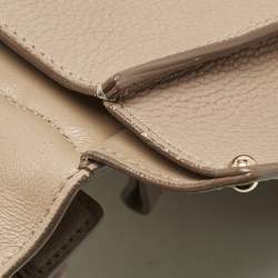 Salvatore Ferragamo Beige Leather Small Sofia Top Handle Bag