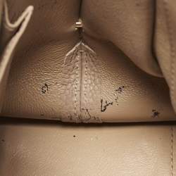 Salvatore Ferragamo Beige Leather Small Sofia Top Handle Bag