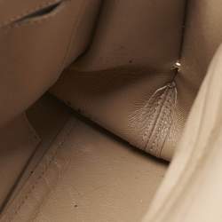 Salvatore Ferragamo Beige Leather Small Sofia Top Handle Bag