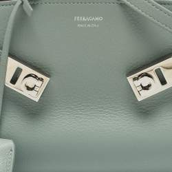 Salvatore Ferragamo Green Leather XS Hug Satchel
