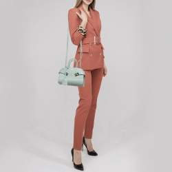 Salvatore Ferragamo Green Leather XS Hug Satchel