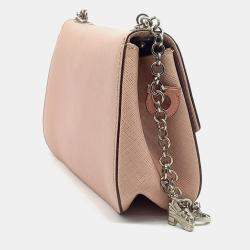 Salvatore Ferragamo Pink Leather Gancini Chain Crossbody Bag