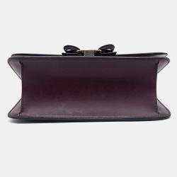 Salvatore Ferragamo Burgundy Leather Vara shoulder bag