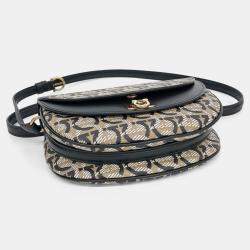 Salvatore Ferragamo Coated Canvas Leather All Gancini Crossbody Bag