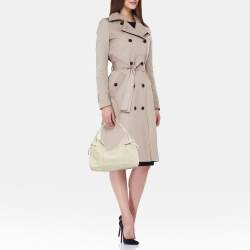 Salvatore Ferragamo Cream Leather Hobo