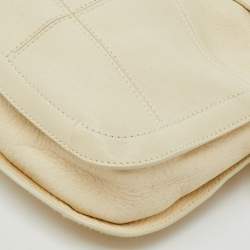 Salvatore Ferragamo Cream Leather Hobo