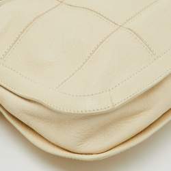 Salvatore Ferragamo Cream Leather Hobo