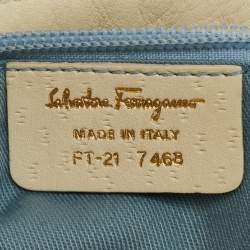 Salvatore Ferragamo Cream Leather Hobo