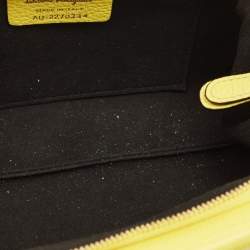 Pre Owned Salvatore Ferragamo Yellow Leather Small Gancini Crossbody Bag