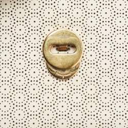 Pre Owned Salvatore Ferragamo White Perforated Leather Mini Vara Ginny Shoulder Bag