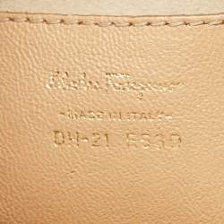 Pre Owned Salvatore Ferragamo Beige Leather Medium Sofia Top Handle Bag