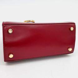Salvatore Ferragamo Red Leather Kelly Small bag