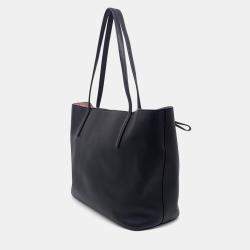 Salvatore Ferragamo Black Leather Gancini Shopper Bag