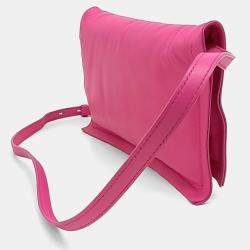 Salvatore Ferragamo Pink Leather Viva Bow Mini Crossbody Bag