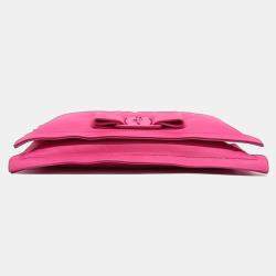 Salvatore Ferragamo Pink Leather Viva Bow Mini Crossbody Bag