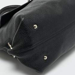 Salvatore Ferragamo Black Leather Large Sofia Top Handle Bag