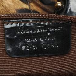 Pre Owned Salvatore Ferragamo Brown Leopard Print Nylon Vara Bow Hobo