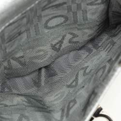 Pre Owned Salvatore Ferragamo Metallic Block Color Leather Gancini Bifold Wallet