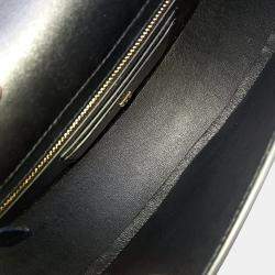 Pre Owned Salvatore Ferragamo Black Leather Aura Bag