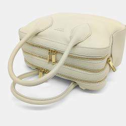 Pre Owned Salvatore Ferragamo White Leather tote and shoulder bag