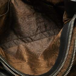 Pre Owned Salvatore Ferragamo Black Leather Chain Tote