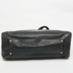 Pre Owned Salvatore Ferragamo Black Leather Chain Tote