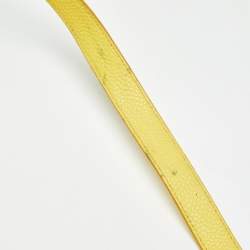 Pre Owned Salvatore Ferragamo Yellow Leather Medium Fiamma Satchel