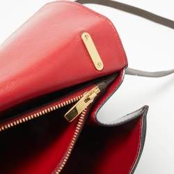 Pre Owned Salvatore Ferragamo Dark Brown Leather Marisol Top Handle Bag