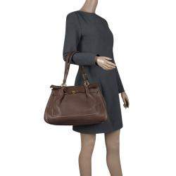 مملوكة مسبقًا Salvatore Ferragamo Brown Leather Satchel