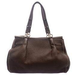 مملوكة مسبقًا Salvatore Ferragamo Brown Leather Satchel