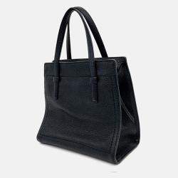 Pre Owned Salvatore Ferragamo Black Leather Amy Small Bag