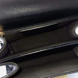 Pre Owned Salvatore Ferragamo Black Leather Kelly Bag Small