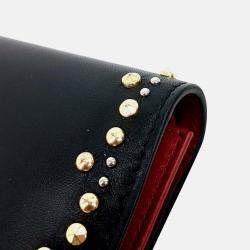 Pre Owned Salvatore Ferragamo Black Leather Vara Chain Crossbody Bag