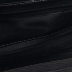 Pre Owned Salvatore Ferragamo Black Glossy Leather Gancini Continental Wallet