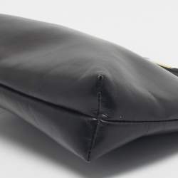 Pre Owned Salvatore Ferragamo Black Leather Vara Clutch