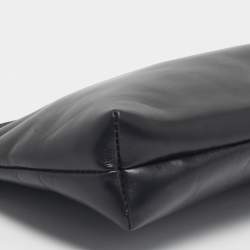 Pre Owned Salvatore Ferragamo Black Leather Vara Clutch