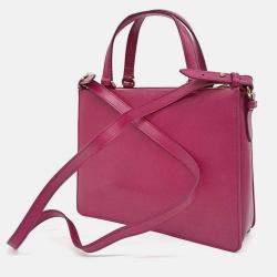 Pre Owned Salvatore Ferragamo Vara Pink Leather Tote
